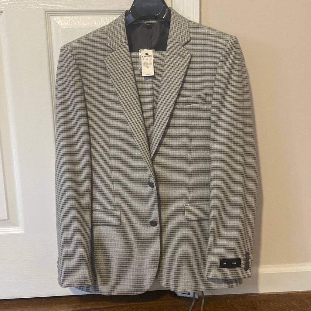 Express Suit - 36r - Slim - Houndstooth - Bnwt - Ret: $426